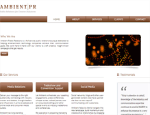 Tablet Screenshot of ambientpr.com
